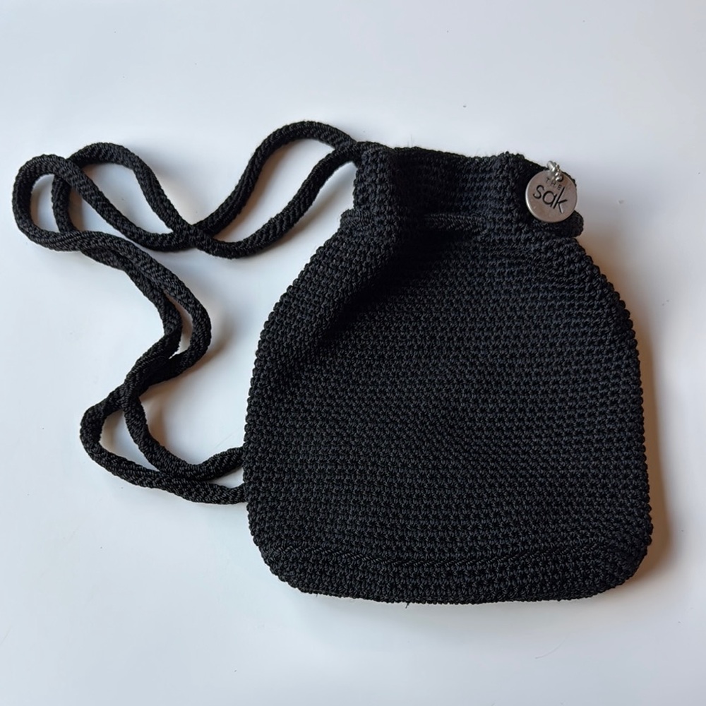 The Sak Mini Crochet Black Backpack - Like New